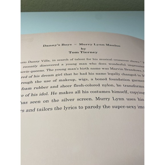 VTG DANNYs BOYS Drag Queen Paper DOLL Book Tom Tierney Female Impersonator NEW - Picture 7 of 10